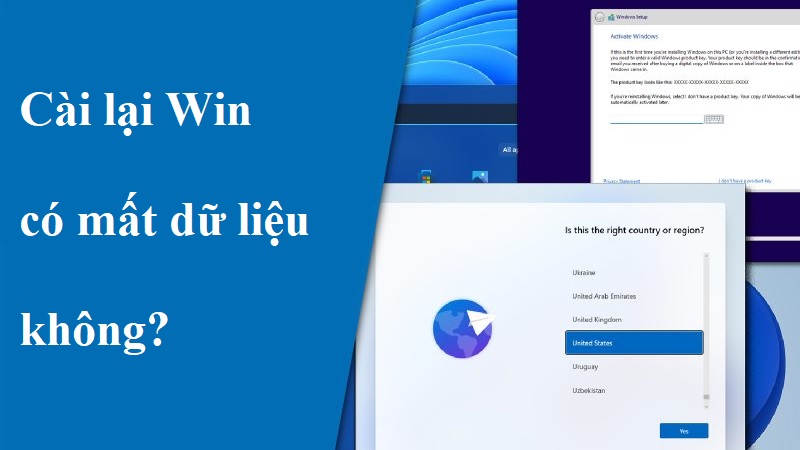 Cài lại Win có mất dữ liệu không?